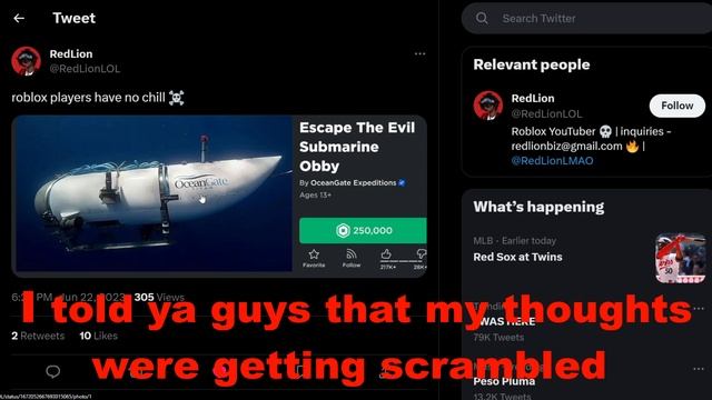 Someone Made a Roblox Titanic Submarine Game смотреть онлайн