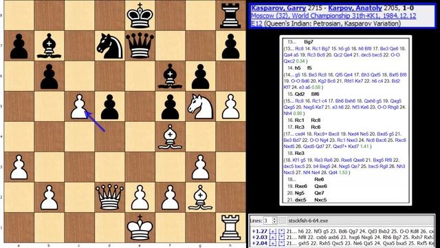 World Championship 1984-Game 32-Kasparov,Garry-Karpov,Anatoly смотреть онлайн