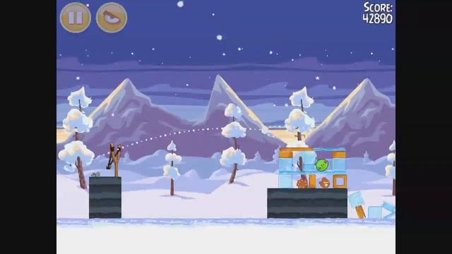 Angry Birds Seasons - Wreck The Halls Level 1-4 Walkthrough 3 Stars смотреть онлайн