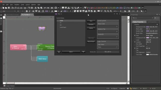 Tesira TEC-1 Programming Russian