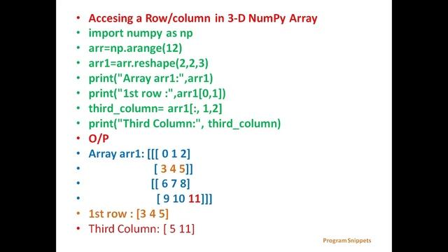 Indexing In NumPy смотреть онлайн