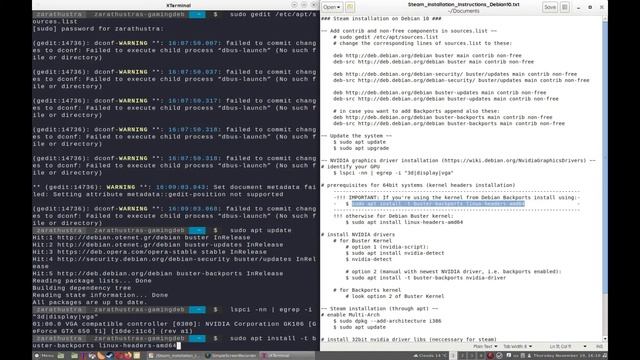 Steam installation on Debian 10 (with apt) смотреть онлайн