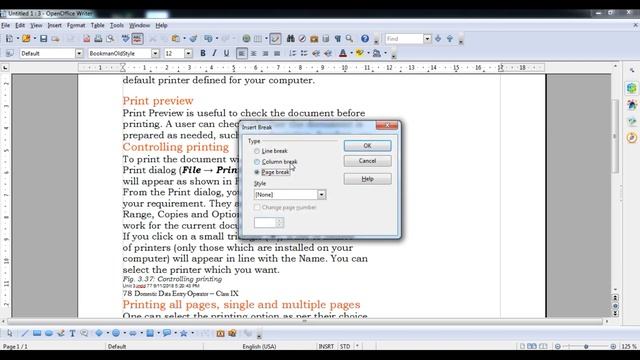 Printing in OpenOffice смотреть онлайн