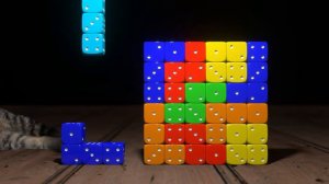 TETRIS Dices with Sleeping Cat