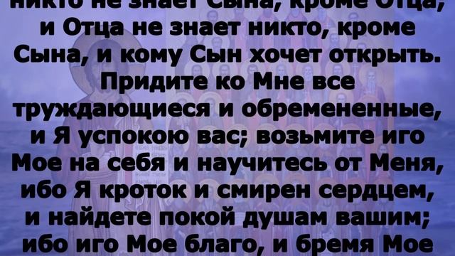 Включи прямо сейчас!Собор всех святых, в Оптиной пустыни просиявших Евангелие дня 24 октября смотреть онлайн