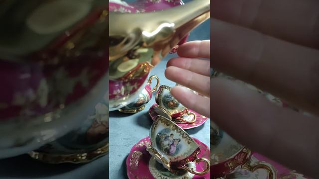 ⚜️Кофейный сервиз тет-а- лет, 60 мл чашечка #антиквариатизевропы #французскаяпосуда #немецкаяпосуда смотреть онлайн
