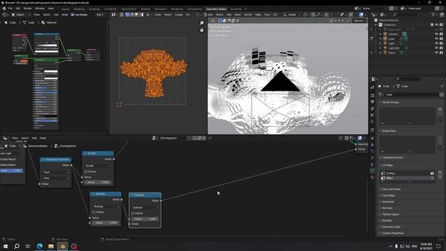Disintegration Effect In Blender GeometryNodes смотреть онлайн