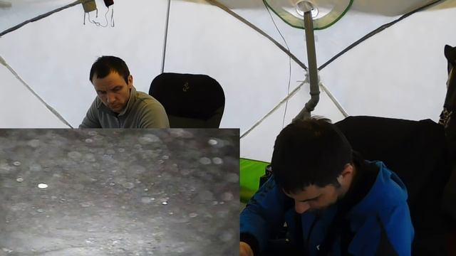 зимняя рыбалка в палатке на Десногорском водохранилище-камера язь 52, эхолот практик, сборы домой!! смотреть онлайн