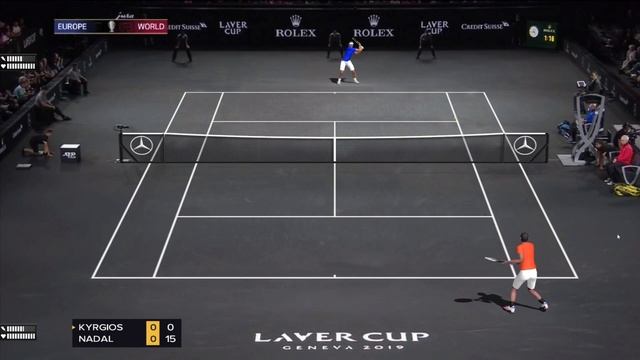 Great Rally Nadal vs Kyrgios with new anims | Tennis Elbow 2013 смотреть онлайн
