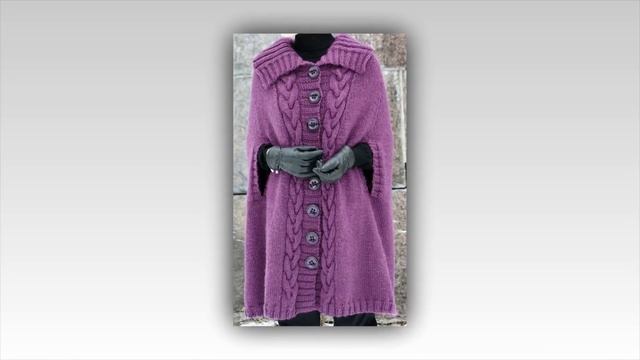 Pletena moda.Элегантный вязаный кейп смотреть онлайн