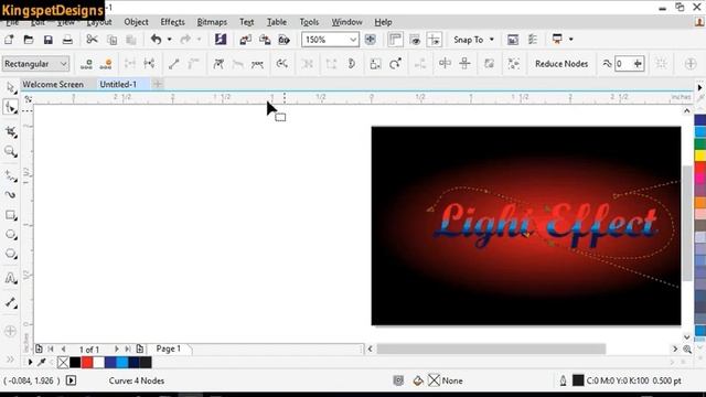 Light Effect Tutorial - Corel Draw X7 -Kingspet Designs смотреть онлайн