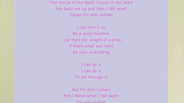 Human Christina Perri Lyric Video смотреть онлайн