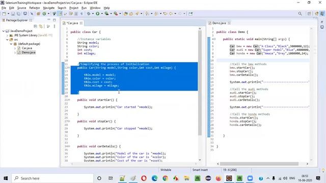 Selenium Java Training - Session 8 - Java (Part 6) - Constructors, this , Overloading and Packages смотреть онлайн