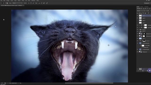 Художественная обработка фото. Фотоарт | Коллаж. "Серебряный клык". # 5 Видео превью VIP урока. смотреть онлайн