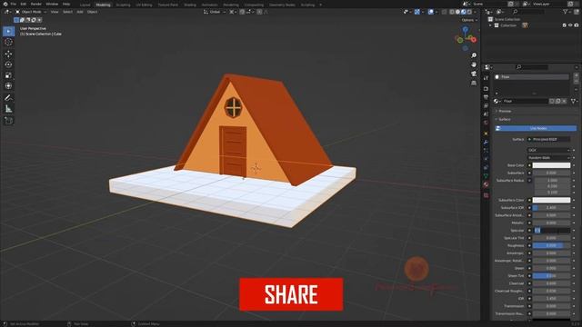 blender 3d - create a 3d low poly camping house in 5 minutes blender tutorial (Fast) #5minmodelin смотреть онлайн