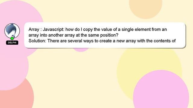 Array : Javascript: how do I copy the value of a single element from an array into another array at смотреть онлайн