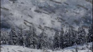 Звуки сильного ветра. Метель и вой стаи волков. Красиво, но страшно