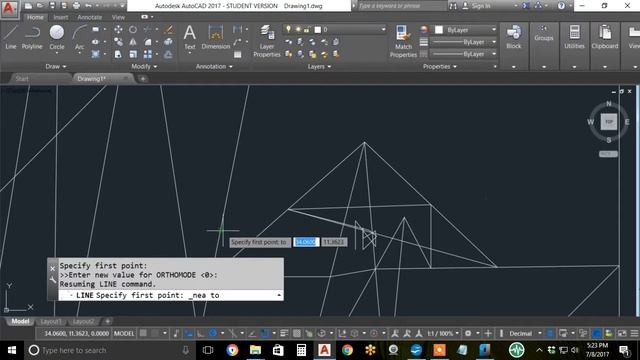 2B AutoCAD 2016 Intro Object Snap Overides Shift right click смотреть онлайн