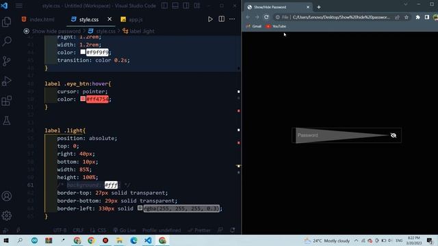 Show Hide Password using JavaScript ?️| With Free Source Code | Creative JS Coder смотреть онлайн