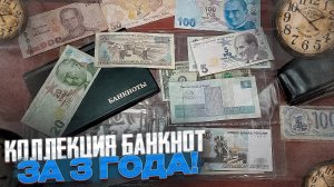 Коллекция БАНКНОТ за 3 года! Обзор моей коллекции!