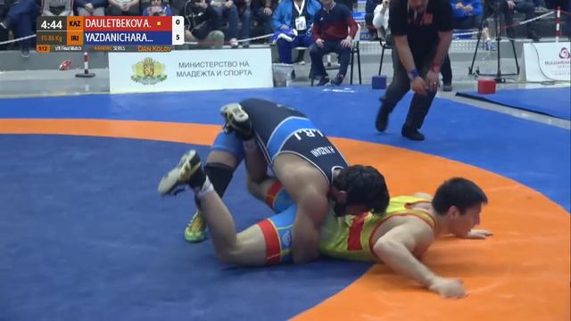 1/8 FS - 86 kg: A. DAULETBEKOV (KAZ) v. H. YAZDANICHARA (IRI) смотреть онлайн