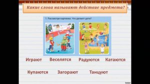 Обучение грамоте. "Слова, обозначающие предметы, признаки предметов и действия предметов."