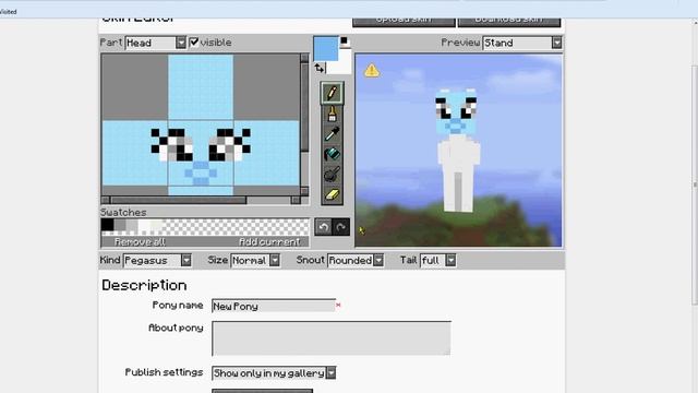 How To Make A Pony Minecraft Skin On Pony Craft ~Part 1~ смотреть онлайн
