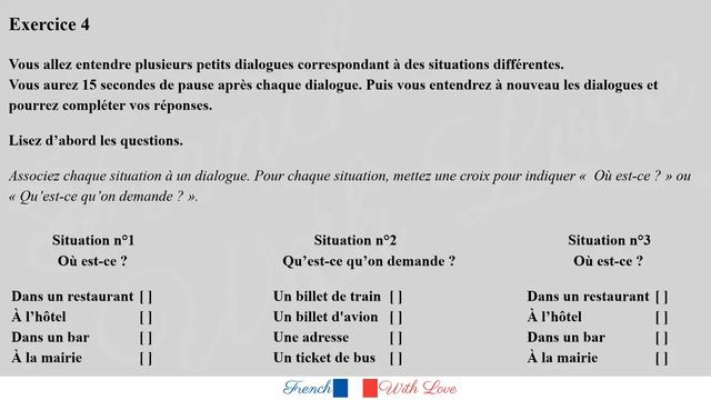 DELF A1 Full French Exam | Practice Test DELF A1 | Exemple D'examen (Answer Key In The Description)