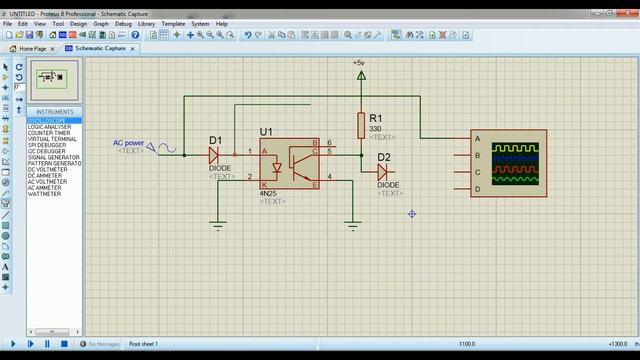 Proteus #1 - Zero Cross Detector using 4N25 Optocoupler. смотреть онлайн
