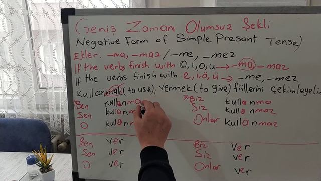Geniş zamanın olumsuz şekli(simple present tense, negative form) смотреть онлайн