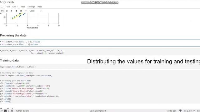 Prediction Using Supervised ML (Linear Regression) | Task 1: The Sparks Foundation смотреть онлайн
