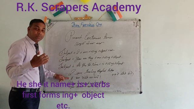 let's learn present continuous tense in R. k. Scrapers Academy. смотреть онлайн