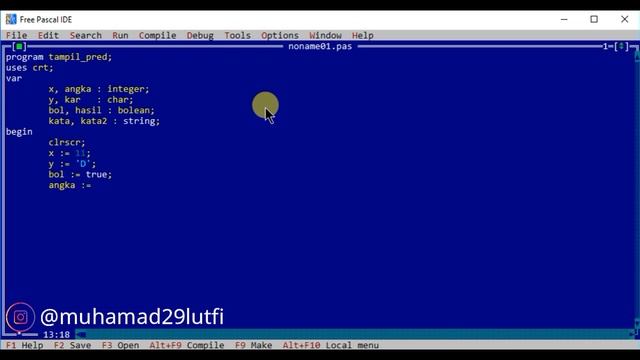 PROGRAM #24 MENGGUNAKAN FUNGSI PRED DALAM PENGOPRASIAN MATEMATIKA PASCAL смотреть онлайн