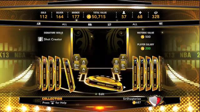 NBA 2K13:- MyTeam- LA Lakers Gold Legend!!! смотреть онлайн