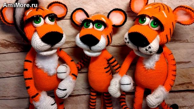 Амигуруми: схема Тигрулик. Игрушки вязаные крючком - Free crochet patterns. смотреть онлайн
