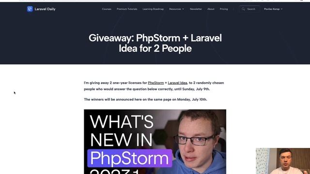 PhpStorm + Laravel Idea: Giveaway for 2 People! смотреть онлайн