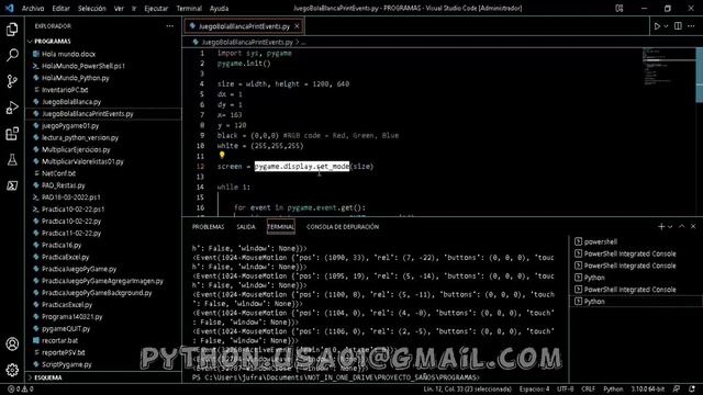 Pygame - Code for Pong Ball (Basic Configuration) смотреть онлайн