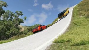 Тачки против крутого холма - BeamNG Drive