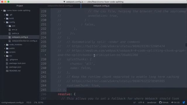 0012-04 Configurando o Webpack & Dev Server para Aparecer só um Bundle - Aula de Code Splitting смотреть онлайн