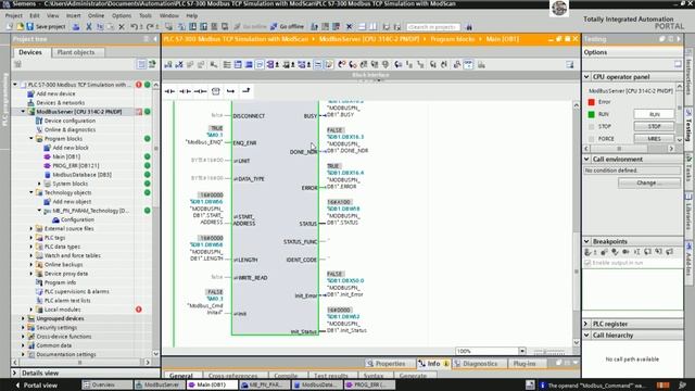 PLC S7-300 Modbus TCP Server Part-1