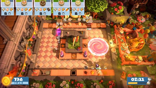 (2players) Overcooked AYCE Birthday Party 1-2 [score: 1688]