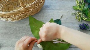 diy. Украшение пасхальной корзины. Пасхальная корзина с пионами