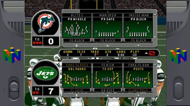 Madden NFL 99 (Nintendo 64) - New York Jets at Miami Dolphins смотреть онлайн