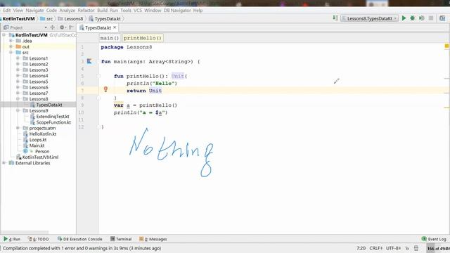Kotlin - 16.1 (Типы Unit, Nothing, Any, Null) смотреть онлайн