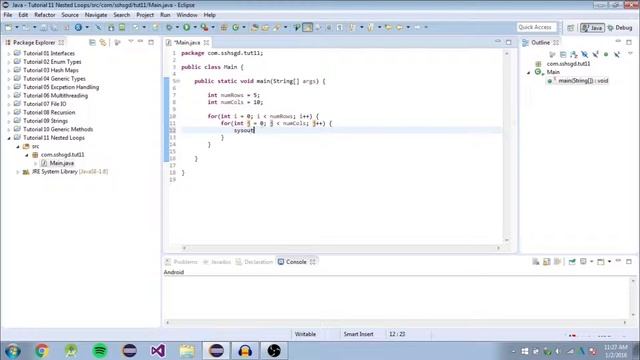 Programming Tutorial 37 - Intermediate Java - 11 - Nested Loops смотреть онлайн