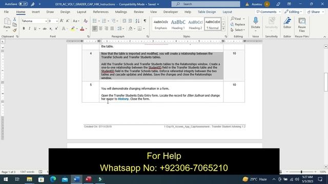 Exp19_Access_App_CapAssessment _ Transfer_ Student _Advising_1.2| Complete _Solution100%_|Advising. смотреть онлайн