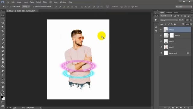 Ink splatter Dripping & Neon Glow Ring Concept || Photo Editing Photoshop Tutorial смотреть онлайн
