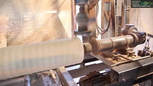 Производство срубов из оцилиндрованных бревен. смотреть онлайн