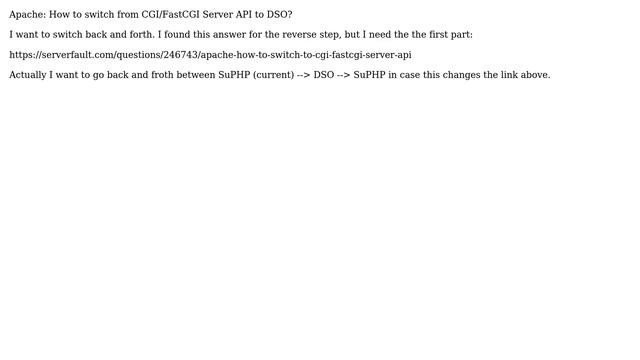 DevOps & SysAdmins: How to switch from CGI/FastCGI Server API to DSO? смотреть онлайн