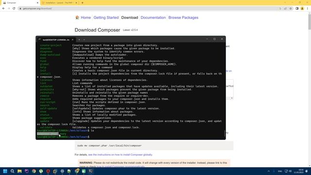 Установка Laravel на Windows WSL без Docker смотреть онлайн